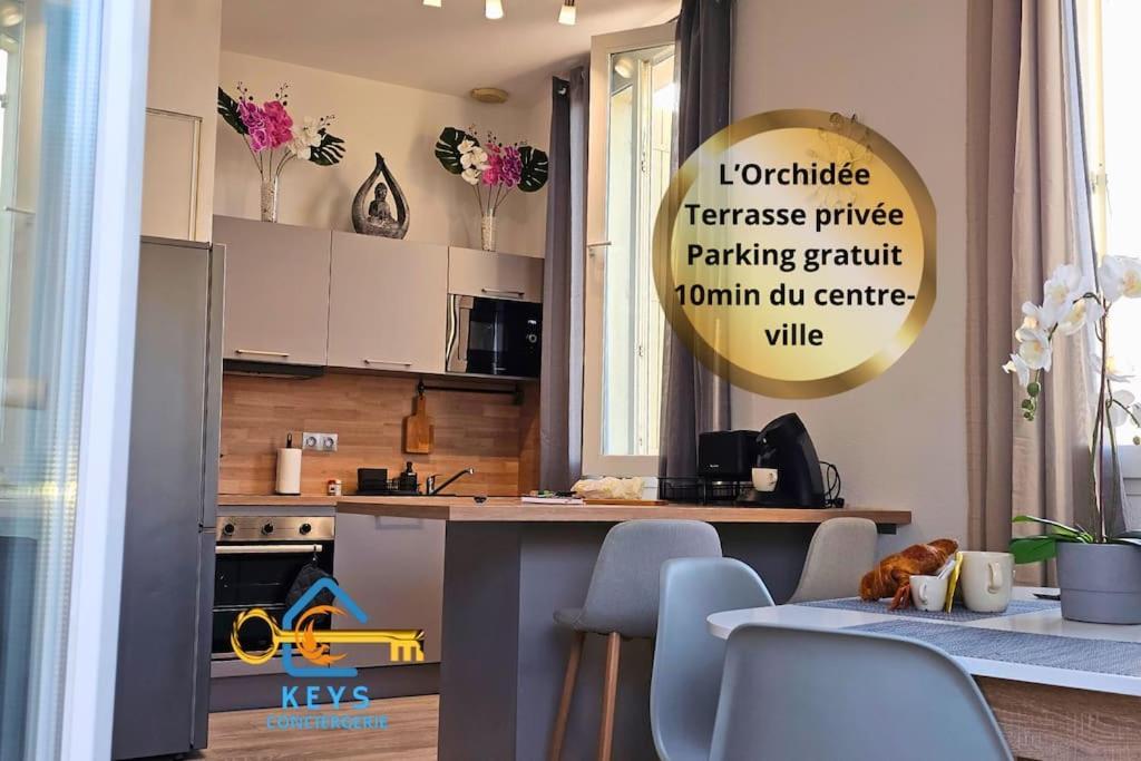 L'Orchidee, Proche De La Gare Avec Clim Et Terrasse Narbona Exterior foto